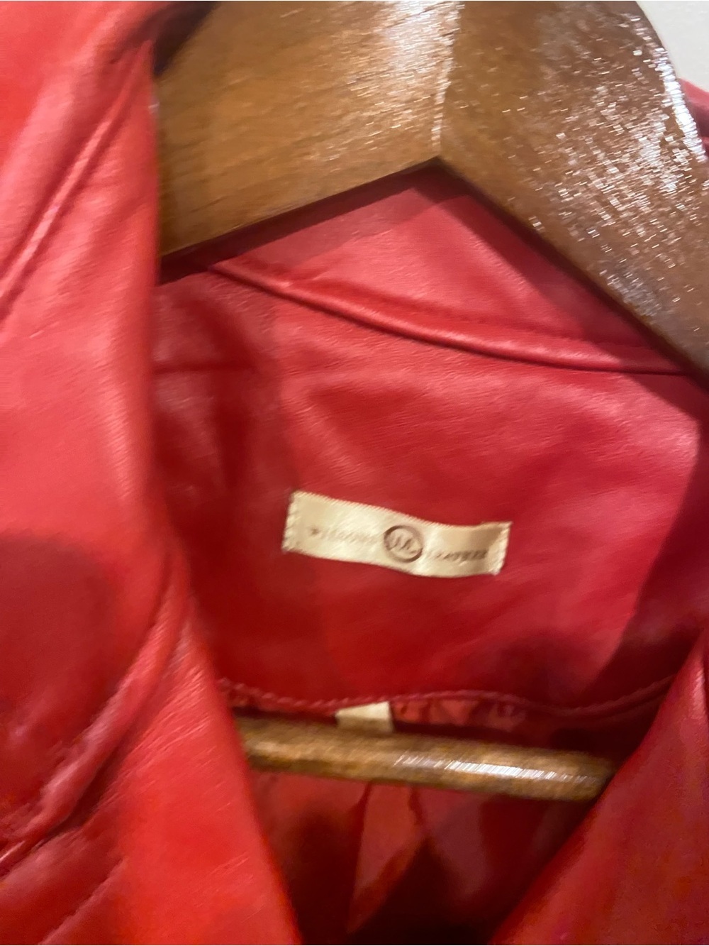 Wilsons Leather Red Genuine Leather Cropped Moto Jacket - Picture 4 of 4